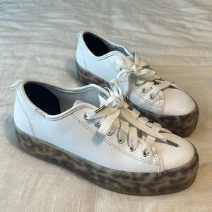 KEDS Triple Up Leopard Womens Platform Shoes